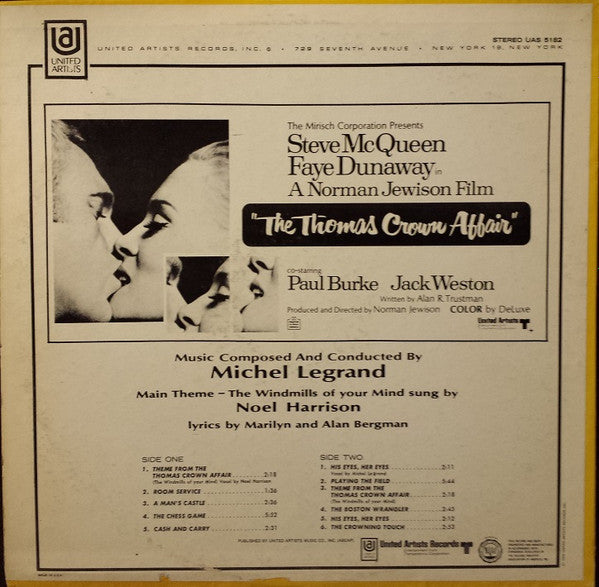 Michel Legrand : The Thomas Crown Affair (Original Motion Picture Score) (LP,Album,Stereo)