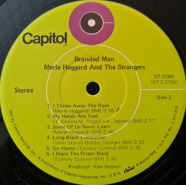 Merle Haggard And Strangers (5), The : Branded Man (LP,Reissue,Stereo)