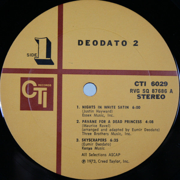 Eumir Deodato : Deodato 2 (LP,Album)