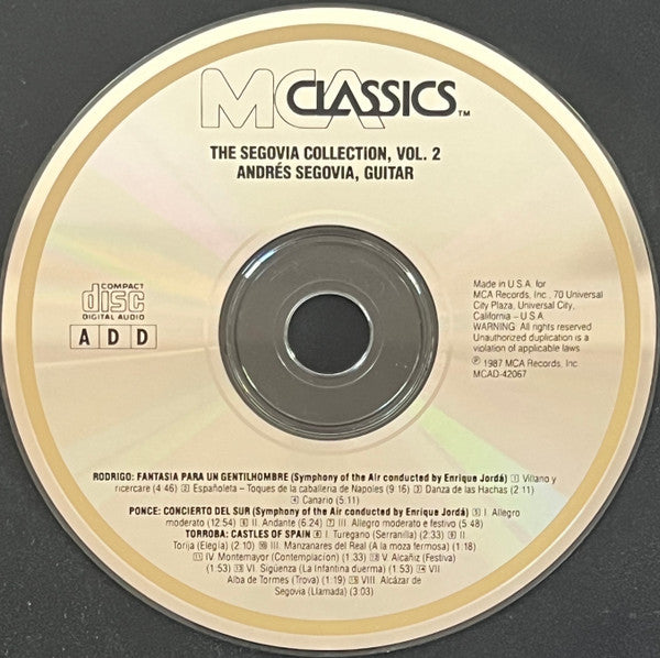 Andrés Segovia : The Segovia Collection (Vol. 2) (Compilation)