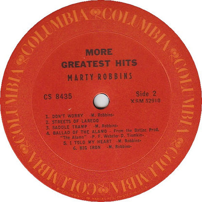 Marty Robbins : More Greatest Hits (LP,Compilation,Repress,Stereo)