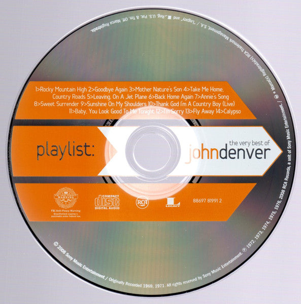 John Denver : Playlist: The Very Best Of John Denver (Album,Compilation,Reissue)
