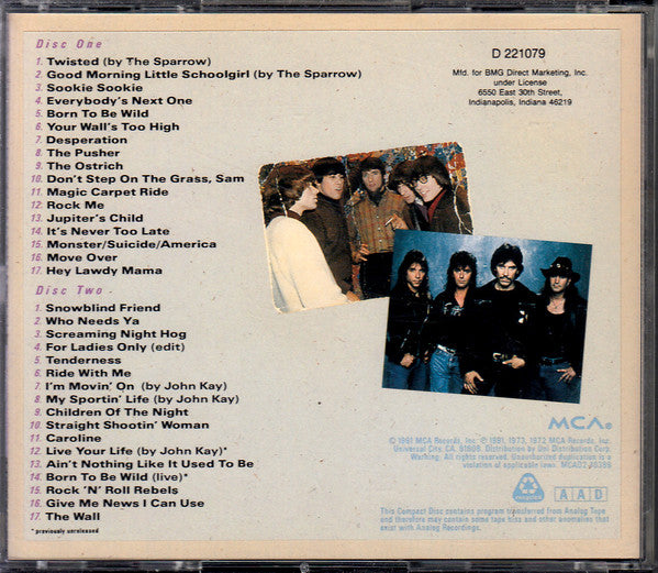 Steppenwolf Featuring John Kay : Born To Be Wild / A Retrospective (Compilation,Club Edition)
