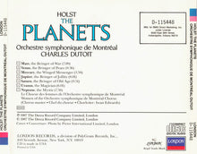 Gustav Holst, Orchestre symphonique de Montréal, Charles Dutoit : The Planets (Album,Club Edition,Repress)