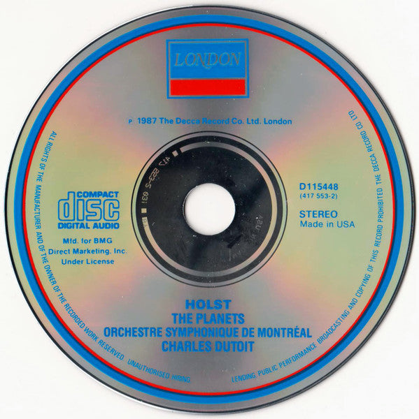 Gustav Holst, Orchestre symphonique de Montréal, Charles Dutoit : The Planets (Album,Club Edition,Repress)