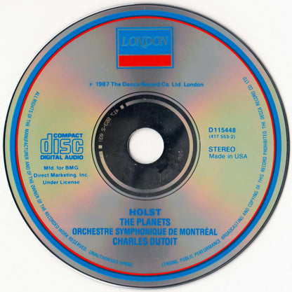 Gustav Holst, Orchestre symphonique de Montréal, Charles Dutoit : The Planets (Album,Club Edition,Repress)