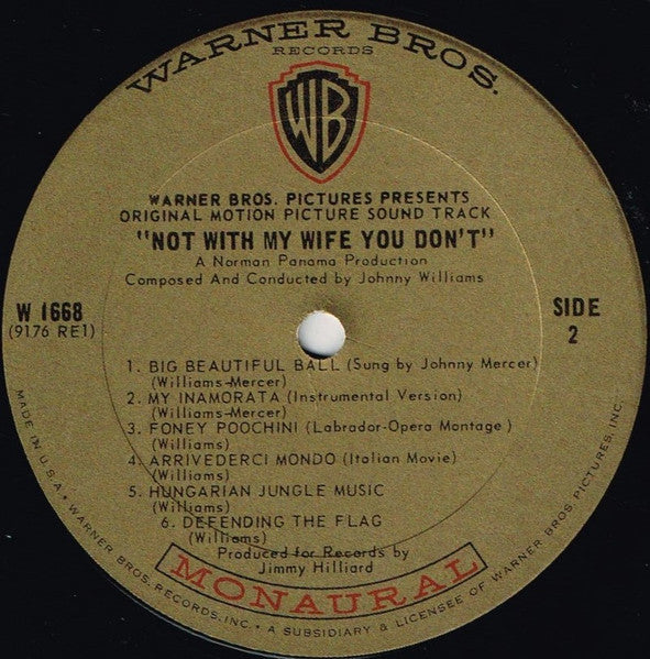 John Williams (4) : Not With My Wife, You Don't! (Original Motion Picture Soundtrack Album) (LP,Album,Mono)