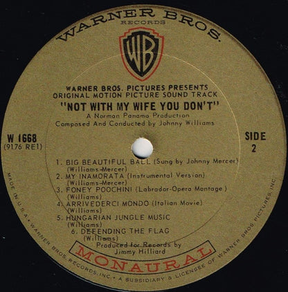 John Williams (4) : Not With My Wife, You Don't! (Original Motion Picture Soundtrack Album) (LP,Album,Mono)