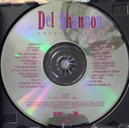 Del Shannon : Greatest Hits (Compilation,Club Edition,Reissue)