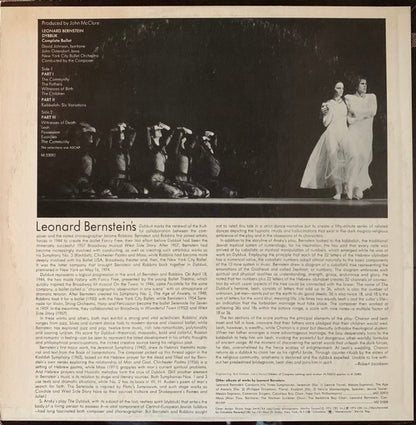 Leonard Bernstein, David Johnson (49), John Ostendorf, New York City Ballet Orchestra Conducted By The Composer  Choreography By  Jerome Robbins : Dybbuk (Complete Ballet) (LP,Album,Stereo)