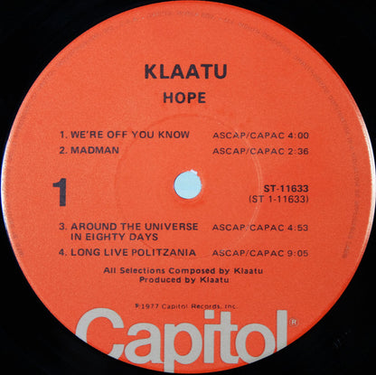 Klaatu : Hope (LP,Album)