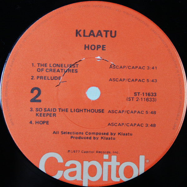 Klaatu : Hope (LP,Album)