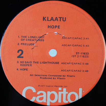 Klaatu : Hope (LP,Album)