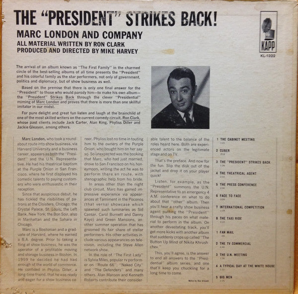 Marc London : The "President" Strikes Back! (LP,Album,Mono)