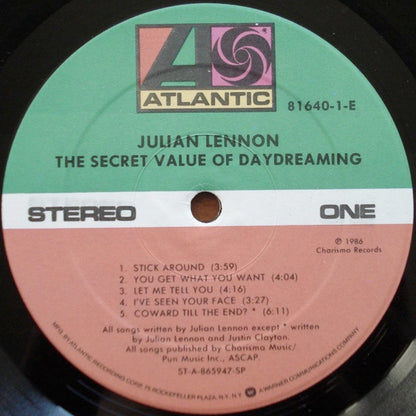 Julian Lennon : The Secret Value Of Daydreaming (LP,Album)