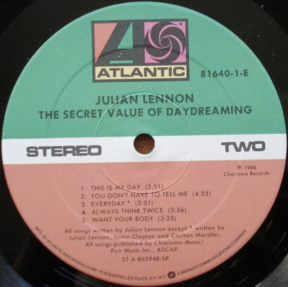 Julian Lennon : The Secret Value Of Daydreaming (LP,Album)