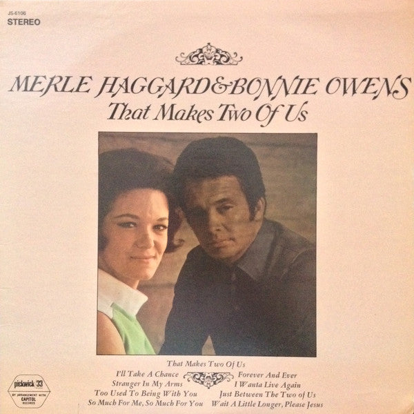 Merle Haggard & Bonnie Owens : That Makes Two Of Us (LP,Album,Stereo)