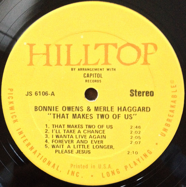 Merle Haggard & Bonnie Owens : That Makes Two Of Us (LP,Album,Stereo)