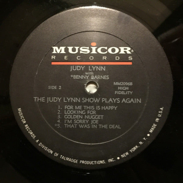 Judy Lynn : The Judy Lynn Show Plays Again (LP,Album,Mono)