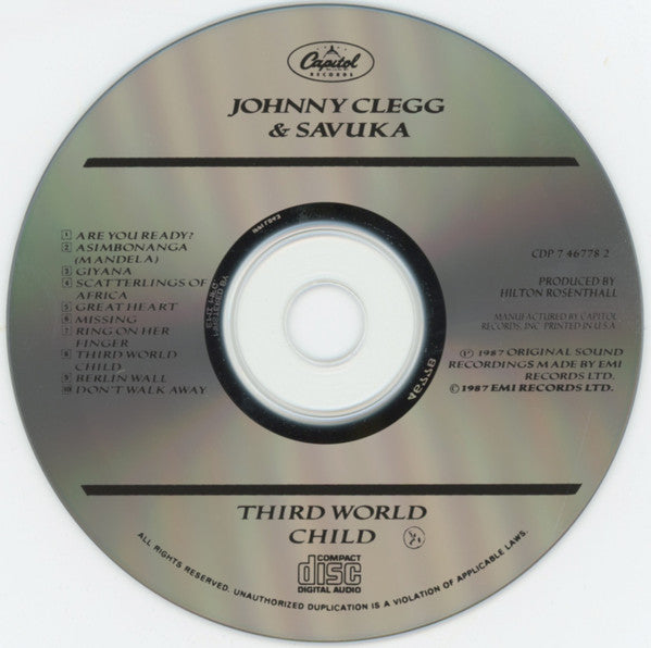 Johnny Clegg & Savuka : Third World Child (Album,Reissue)