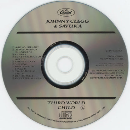 Johnny Clegg & Savuka : Third World Child (Album,Reissue)