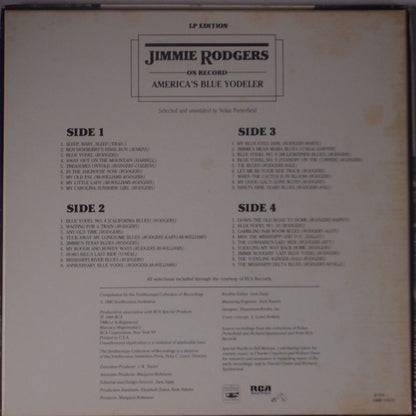 Jimmie Rodgers : On Record: America's Blue Yodeler (LP,Compilation)