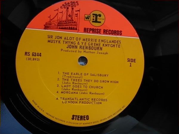 John Renbourn : Sir John Alot Of Merrie Englandes Musyk Thyng & Ye Grene Knyghte (LP,Stereo)