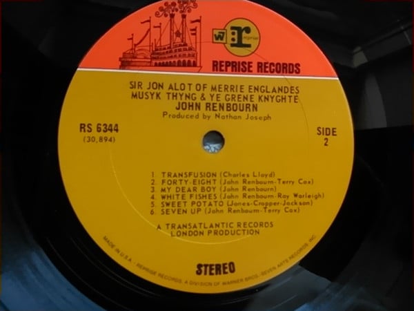 John Renbourn : Sir John Alot Of Merrie Englandes Musyk Thyng & Ye Grene Knyghte (LP,Stereo)
