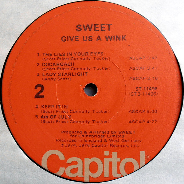 Sweet, The : Give Us A Wink (LP,Album)