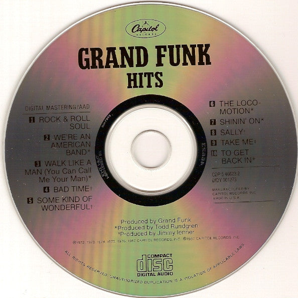 Grand Funk Railroad : Grand Funk Hits (Compilation,Reissue)