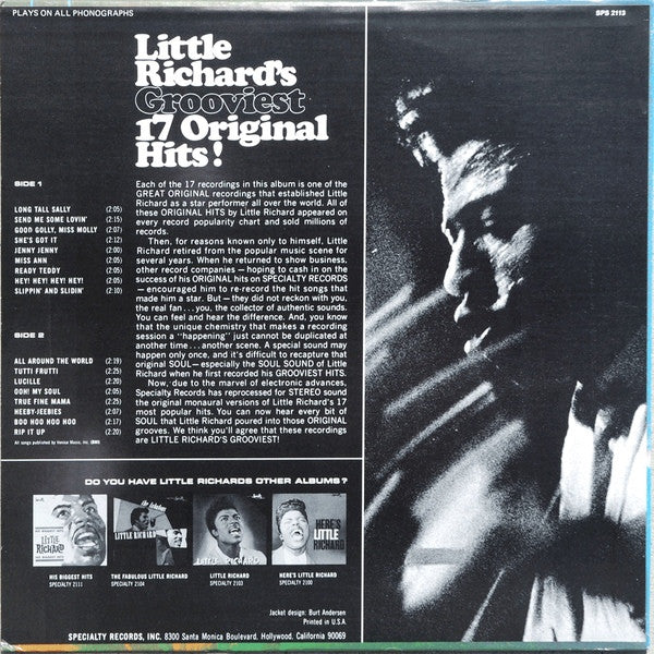 Little Richard : Little Richard's Grooviest 17 Original Hits! (LP,Compilation)