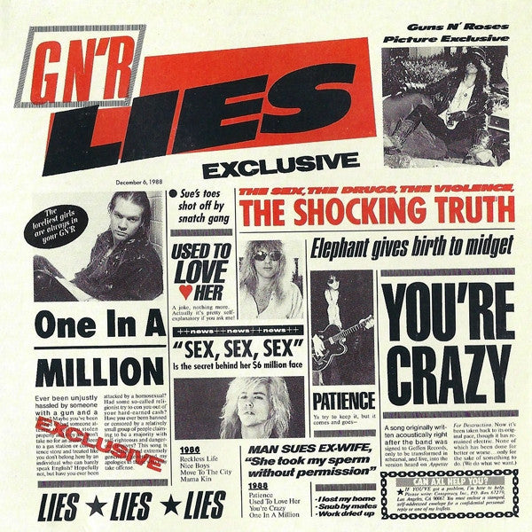 Guns N' Roses : G N' R Lies (Album,Reissue)