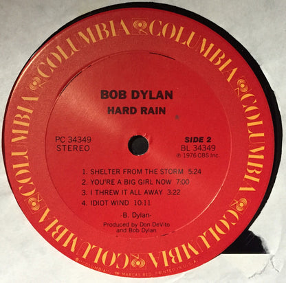 Bob Dylan : Hard Rain (LP,Album,Stereo)