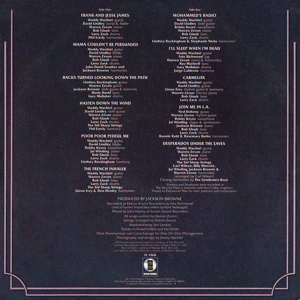 Warren Zevon : Warren Zevon (LP,Album,Stereo)