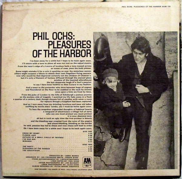 Phil Ochs : Pleasures Of The Harbor (LP,Album,Stereo)