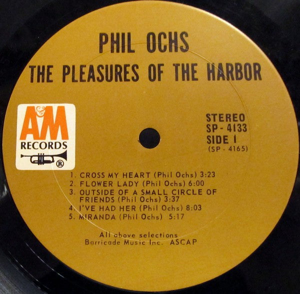 Phil Ochs : Pleasures Of The Harbor (LP,Album,Stereo)