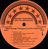 George Thorogood & The Destroyers : More George Thorogood And The Destroyers (LP,Album,Repress)