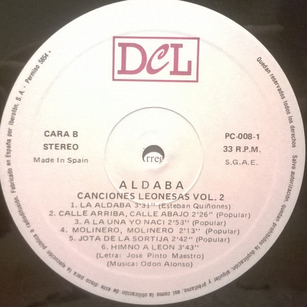 Aldaba : Canciones Leonesas - Vol. 2 (LP,Album)
