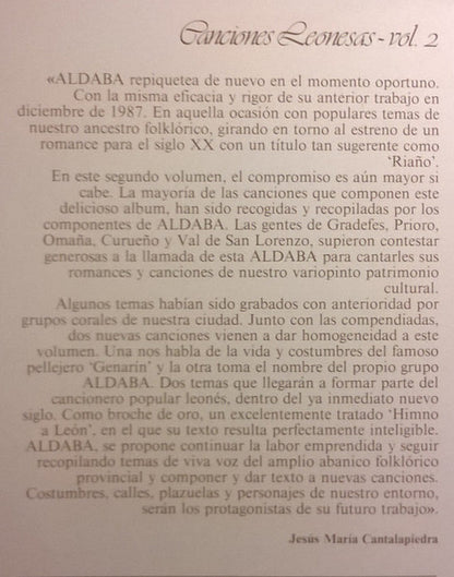 Aldaba : Canciones Leonesas - Vol. 2 (LP,Album)