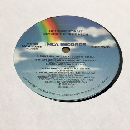 George Strait : Beyond The Blue Neon (LP,Album,Club Edition)