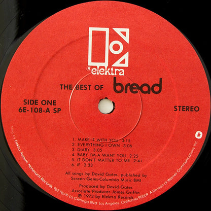 Bread : The Best Of Bread (LP,Compilation,Reissue)