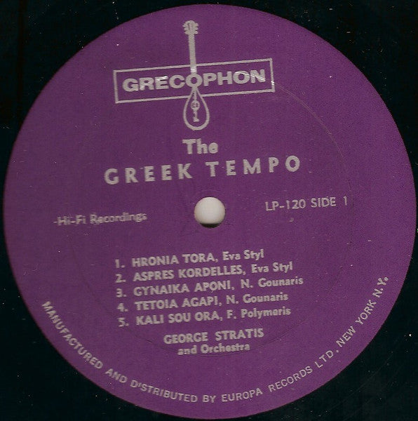 George Stratis Orchestra : The Greek Tempo (LP,Compilation)