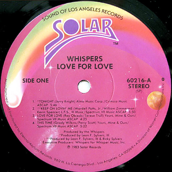 Whispers, The : Love For Love (LP,Album)