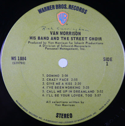 Van Morrison : His Band And The Street Choir (LP,Album,Stereo)