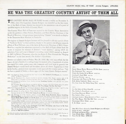 Jimmie Rodgers : Country Music Hall Of Fame (LP,Compilation,Mono)