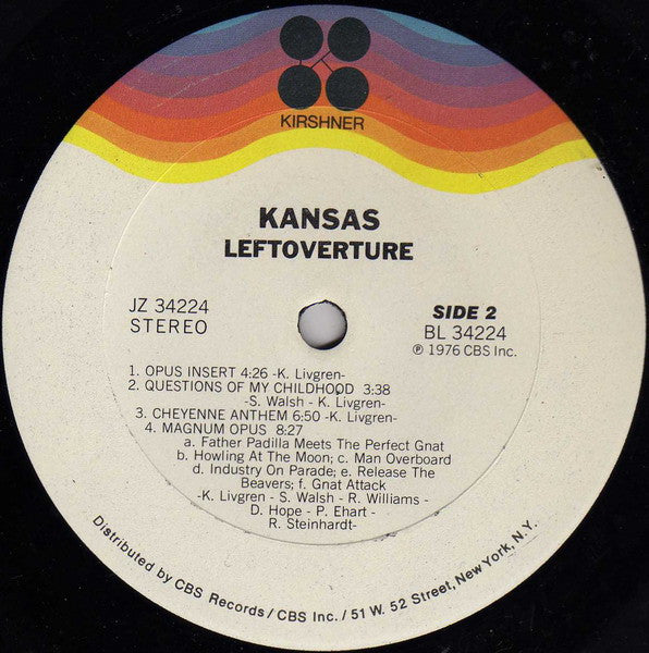 Kansas (2) : Leftoverture (LP,Album)