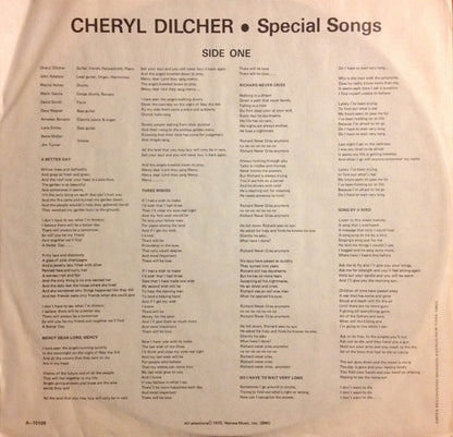 Cheryl Dilcher : Special Songs (LP,Album,Promo)