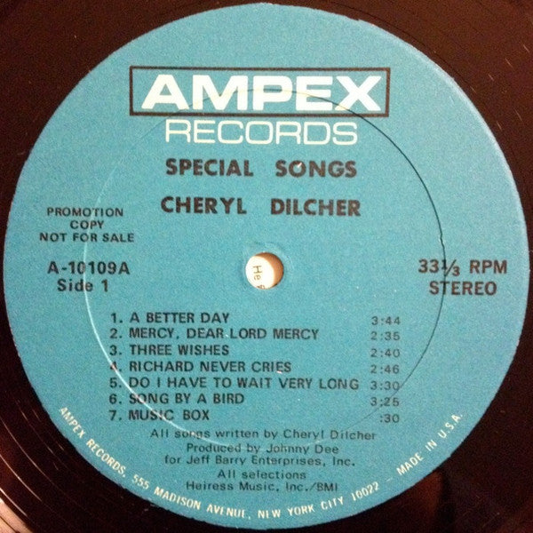 Cheryl Dilcher : Special Songs (LP,Album,Promo)