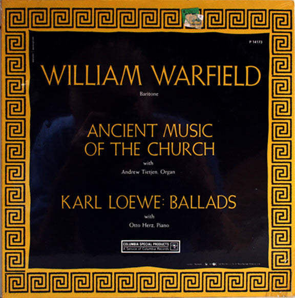 William Warfield : Ancient Music of the Church/Lowe: Ballads  (LP,Album,Reissue)