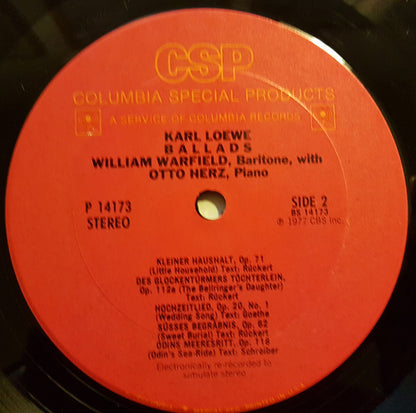 William Warfield : Ancient Music of the Church/Lowe: Ballads  (LP,Album,Reissue)